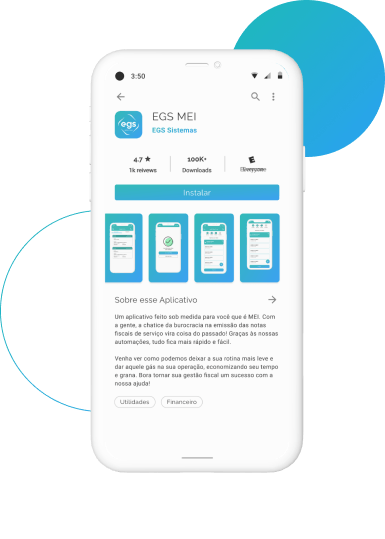 Tela do Google Play Store em celular exibindo o aplicativo EGSMEI para download